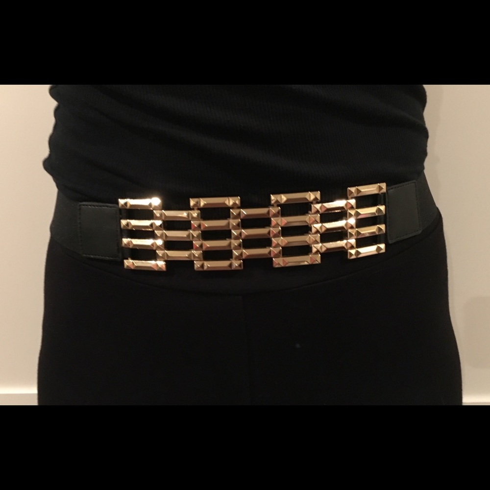 NWT BCBG GOLD And BLACK  BELT